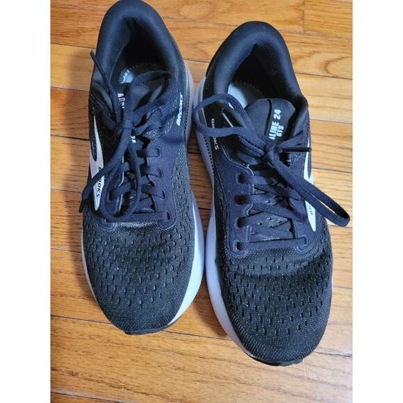 Brooks Womens Adrenaline GTS 24 Black Running Shoes Sneakers 8.5 D - Picture 4 of 12